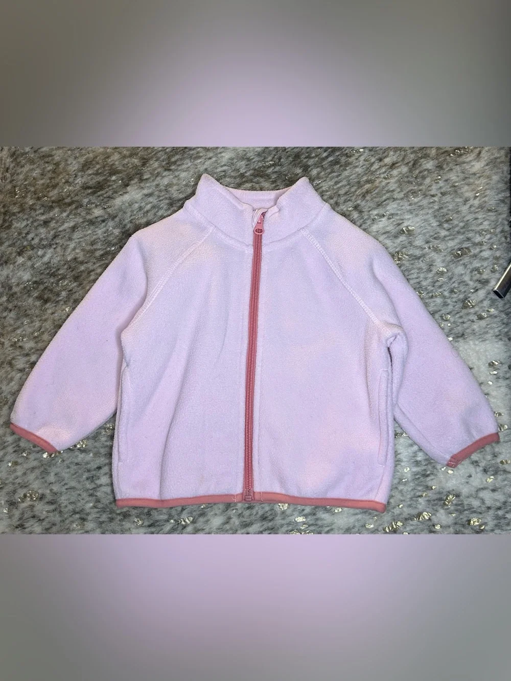5 for $25🔥Wonder Nation Pink Fleece Zip Front‎ Jacket 12M